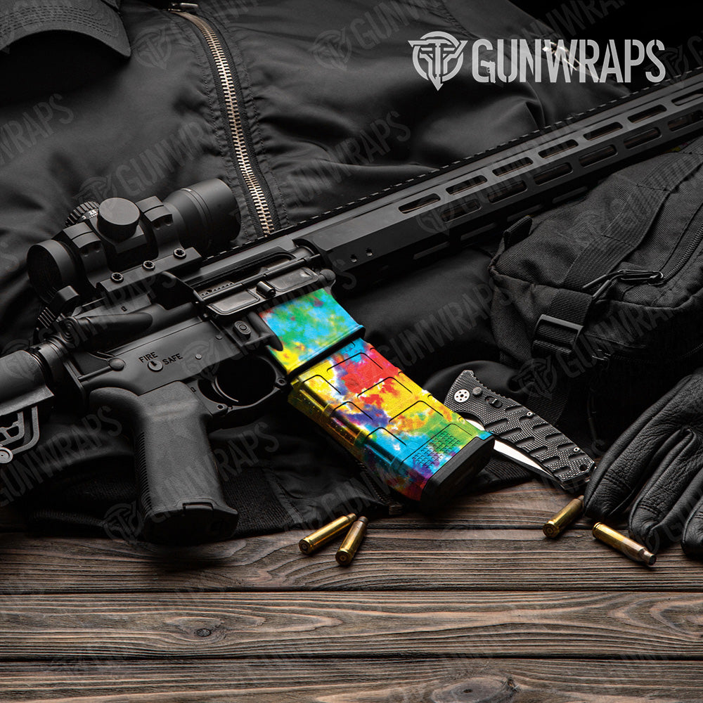 AR-15 Mag & Mag Well Tie Dye Classic Gun Skin Vinyl Wrap