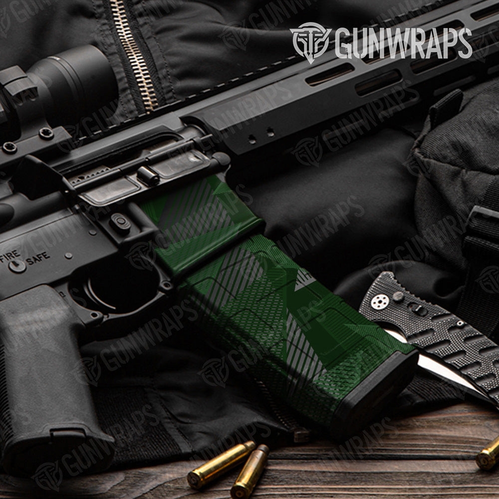 AR-15 Mag & Mag Well Trigon Elite Green Gun Skin Vinyl Wrap