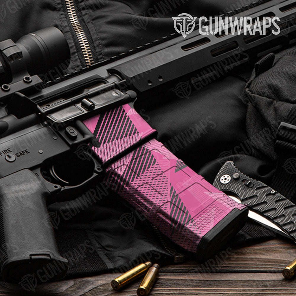 AR-15 Mag & Mag Well Trigon Elite Pink Gun Skin Vinyl Wrap