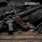 AR-15 Mag & Mag Well Vietnam Tiger Stripe Militant Red Gun Skin Vinyl Wrap