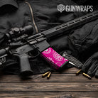 AR-15 Mag Bandana Magenta And White Gun Skin Vinyl Wrap