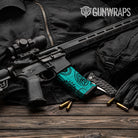 AR-15 Mag Bandana Tiffany Blue And Black Gun Skin Vinyl Wrap