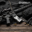 AR-15 Mag Bandana White And Black Gun Skin Vinyl Wrap