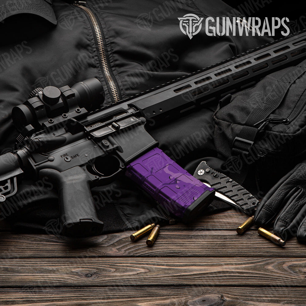AR-15 Mag Battle Storm Elite Purple Gun Skin Vinyl Wrap