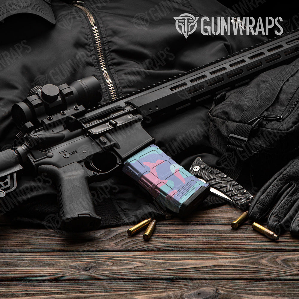 AR-15 Mag Classic Cotton Candy Gun Skin Vinyl Wrap