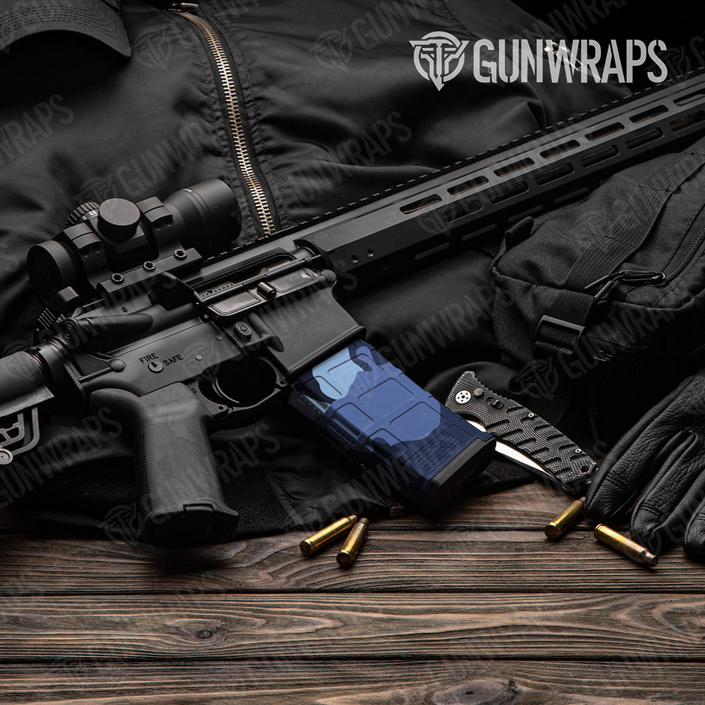 AR-15 Mag Cumulus Blue Urban Night Gun Skin Vinyl Wrap