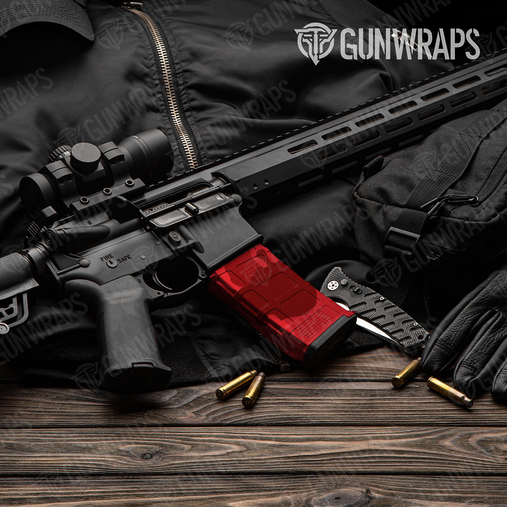 AR-15 Mag Cumulus Elite Red Gun Skin Vinyl Wrap