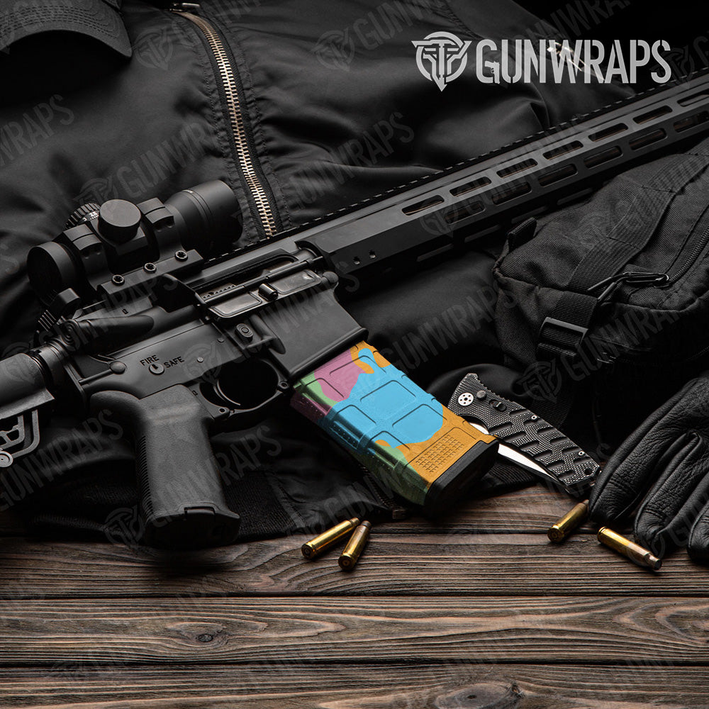 AR-15 Mag Cumulus Sherbert Gun Skin Vinyl Wrap
