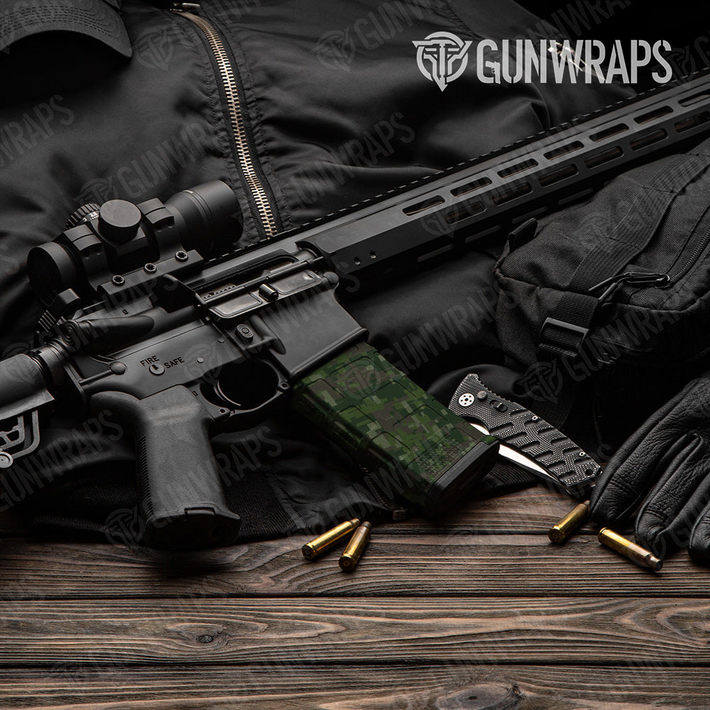AR-15 Mag Digital Army Dark Green Gun Skin Vinyl Wrap