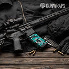 AR-15 Mag Digital Tiffany Blue Tiger Gun Skin Vinyl Wrap