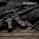 AR-15 Mag Digital Urban Red Gun Skin Vinyl Wrap