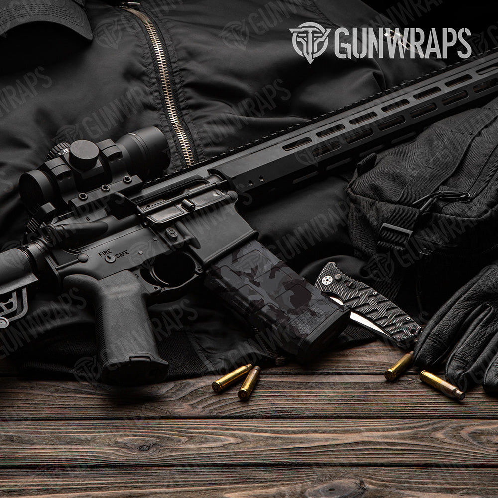 AR-15 Mag Erratic Elite Black Gun Skin Vinyl Wrap