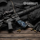 AR-15 Mag Erratic Navy Gun Skin Vinyl Wrap