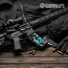 AR-15 Mag Erratic Tiffany Blue Tiger Gun Skin Vinyl Wrap