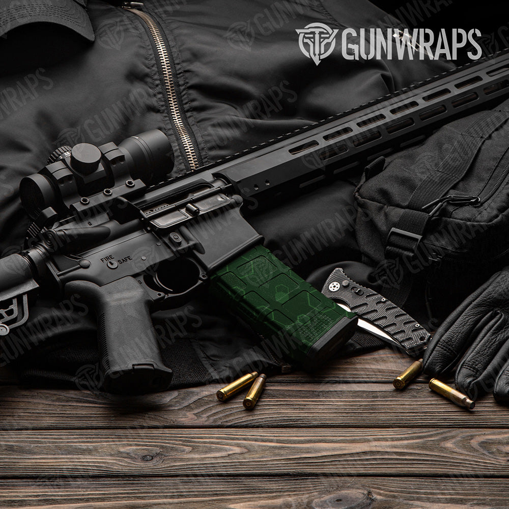 AR 15 Mag Hex DNA Elite Green Gun Skin Vinyl Wrap