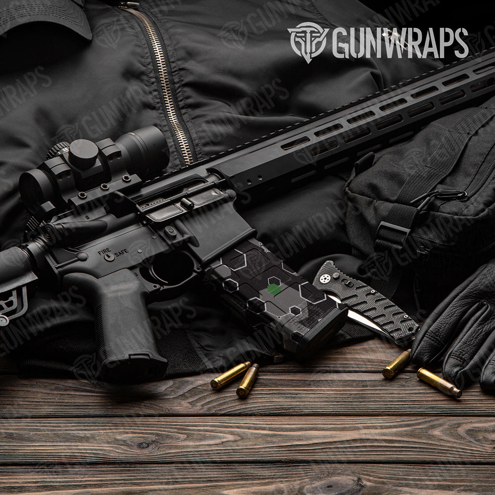 AR 15 Mag Hex DNA Green Gun Skin Vinyl Wrap