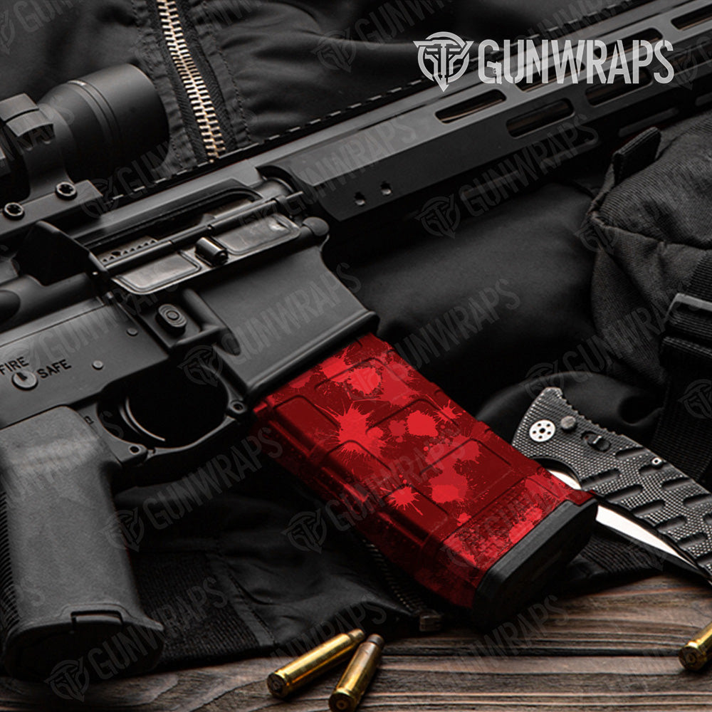 AR-15 Mag Paintball Elite Red Gun Skin Vinyl Wrap