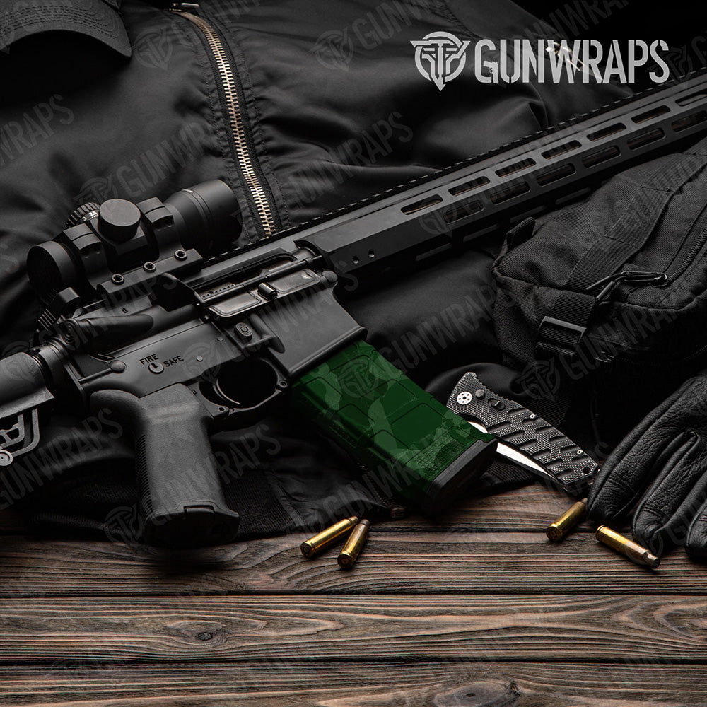 AR-15 Mag Ragged Elite Green Gun Skin Vinyl Wrap