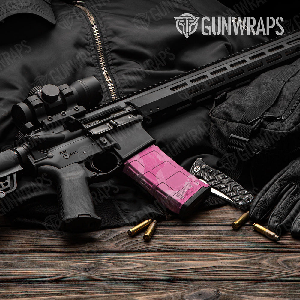 AR-15 Mag Ragged Elite Pink Gun Skin Vinyl Wrap