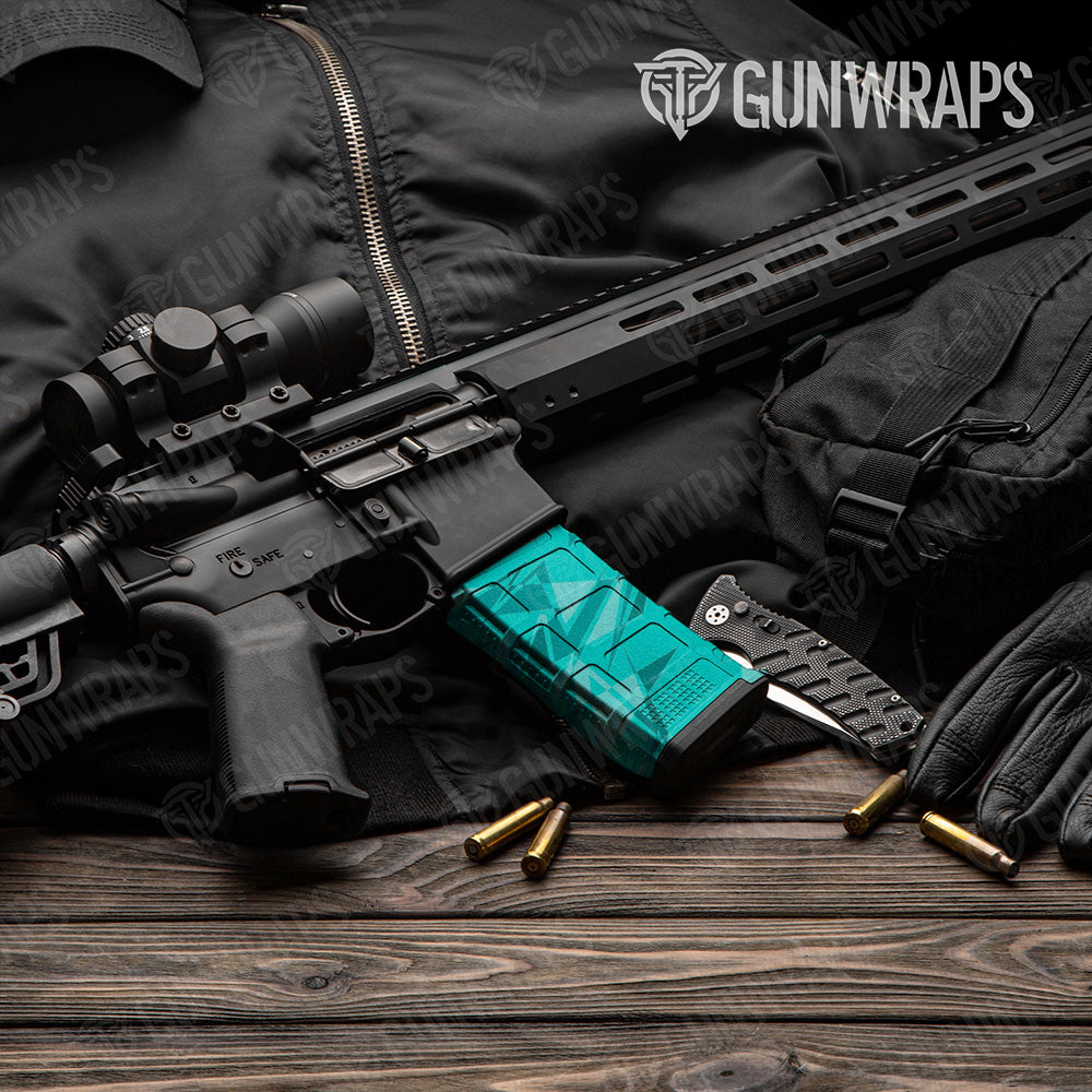 AR-15 Mag Sharp Elite Tiffany Blue Gun Skin Vinyl Wrap