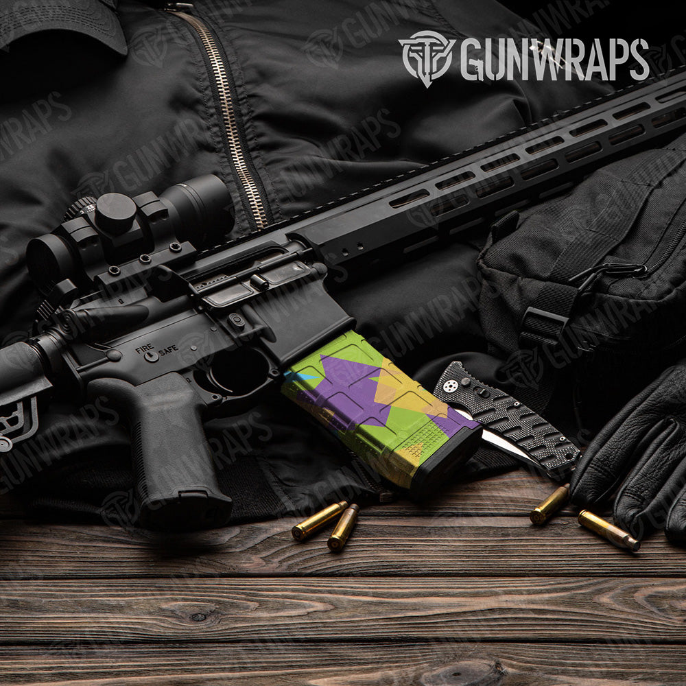 AR-15 Mag Shattered Carnival Gun Skin Vinyl Wrap