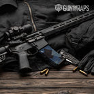 AR-15 Mag Shattered Navy Gun Skin Vinyl Wrap