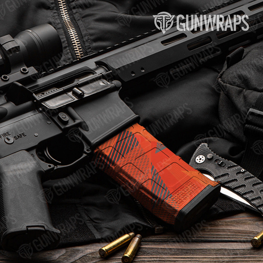 AR-15 Mag Trigon Elite Orange Gun Skin Vinyl Wrap