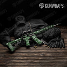 Bandana Green And White Gun Skin Vinyl Wrap