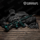Circuit Board Tiffany Blue Gun Skin Vinyl Wrap