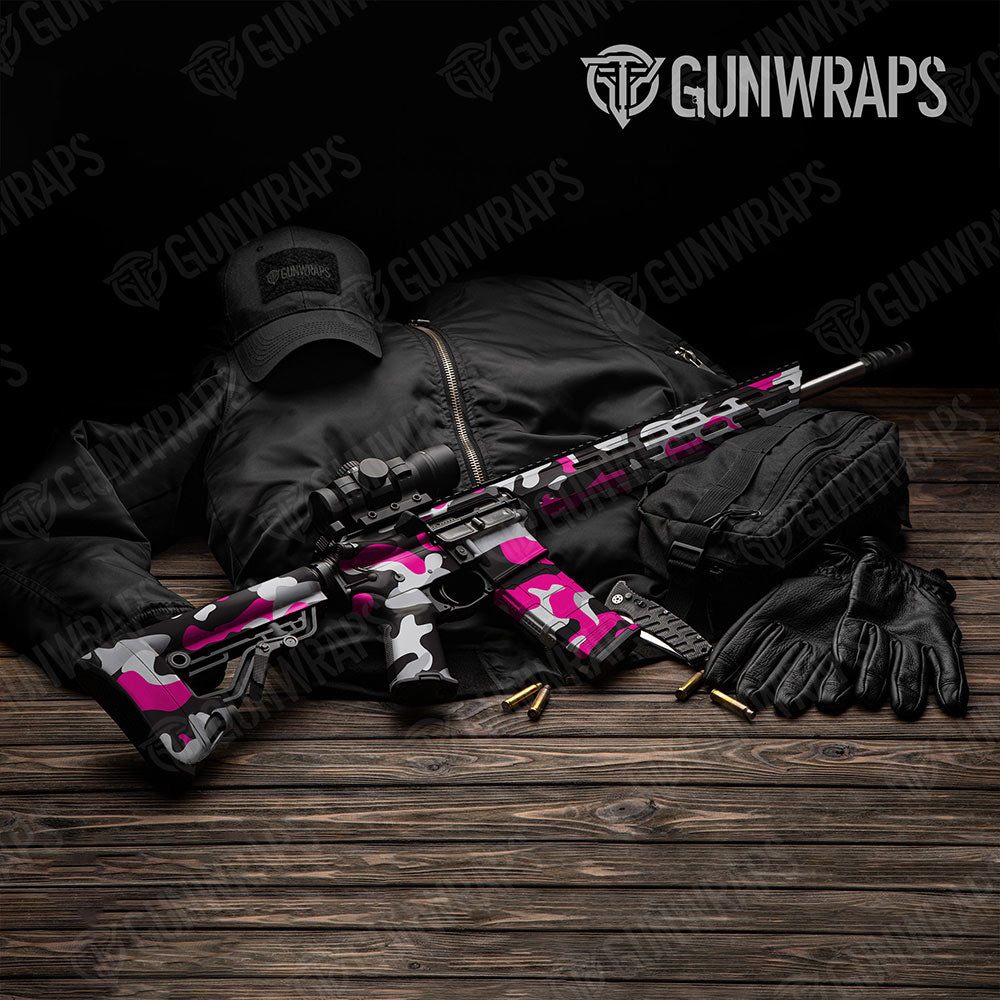 Classic Magenta Tiger Gun Skin Vinyl Wrap