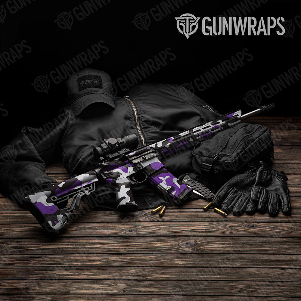 Classic Purple Tiger Gun Skin Vinyl Wrap