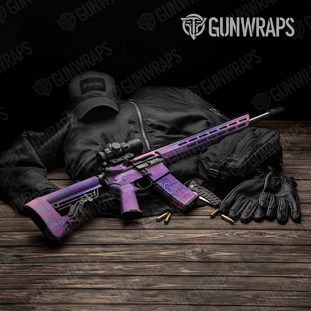 Damascus Aurora Gun Skin Vinyl Wrap