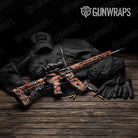 Digital Orange Tiger Gun Skin Vinyl Wrap