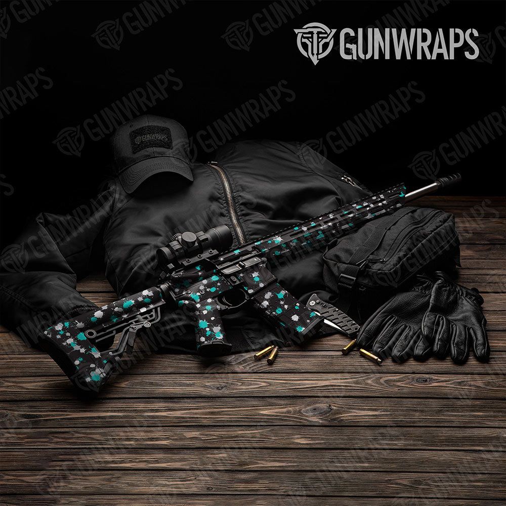 Paintball Tiffany Blue Tiger Gun Skin Vinyl Wrap