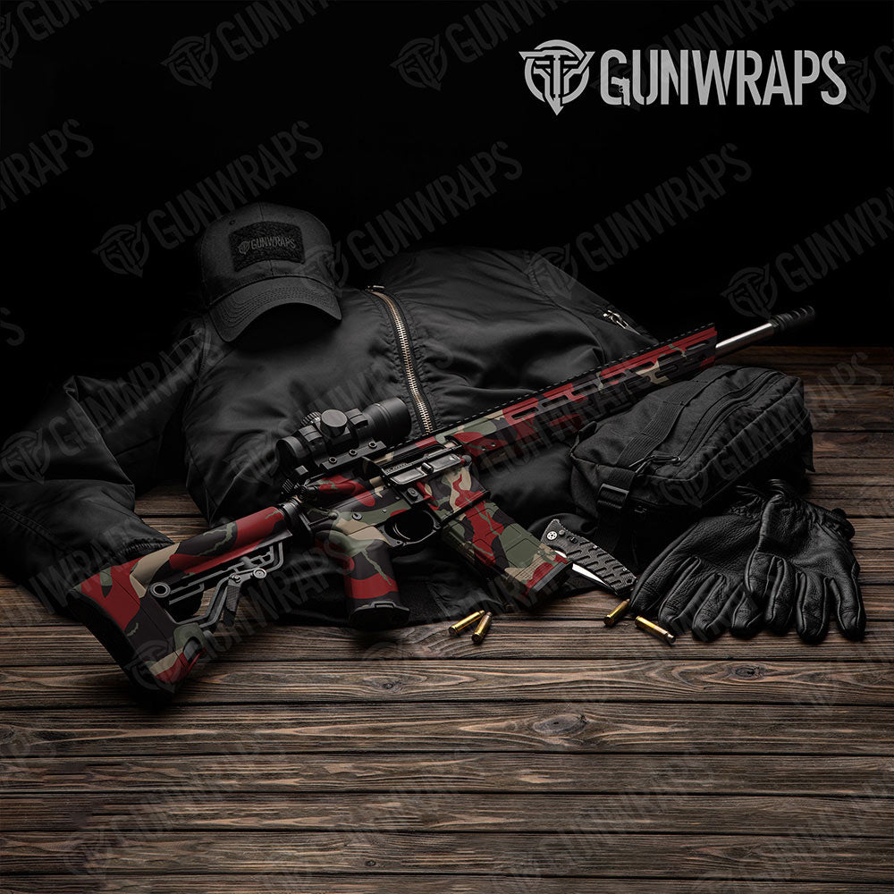 Ragged Militant Red Gun Skin Vinyl Wrap