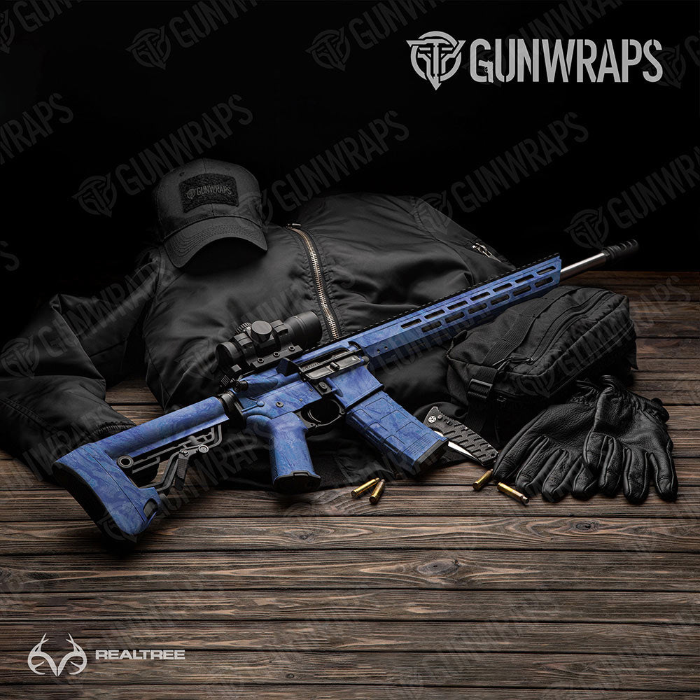 Realtree Aspect Royal Blue Gun Skin Vinyl Wrap