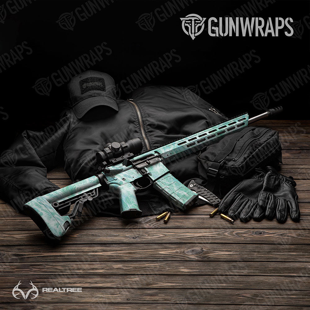 Realtree Aspect Teal Waters Gun Skin Vinyl Wrap
