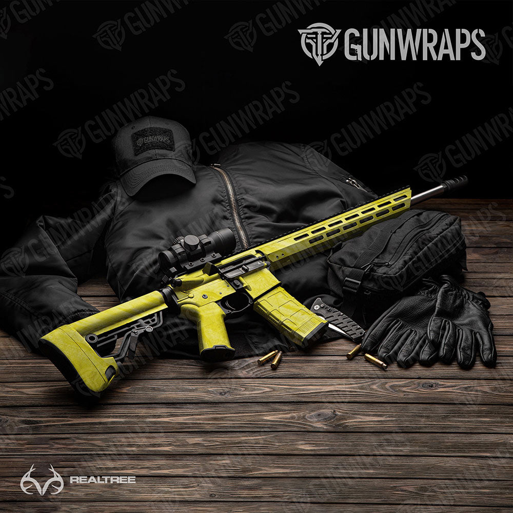 Realtree Fishing Yellow Gun Skin Vinyl Wrap