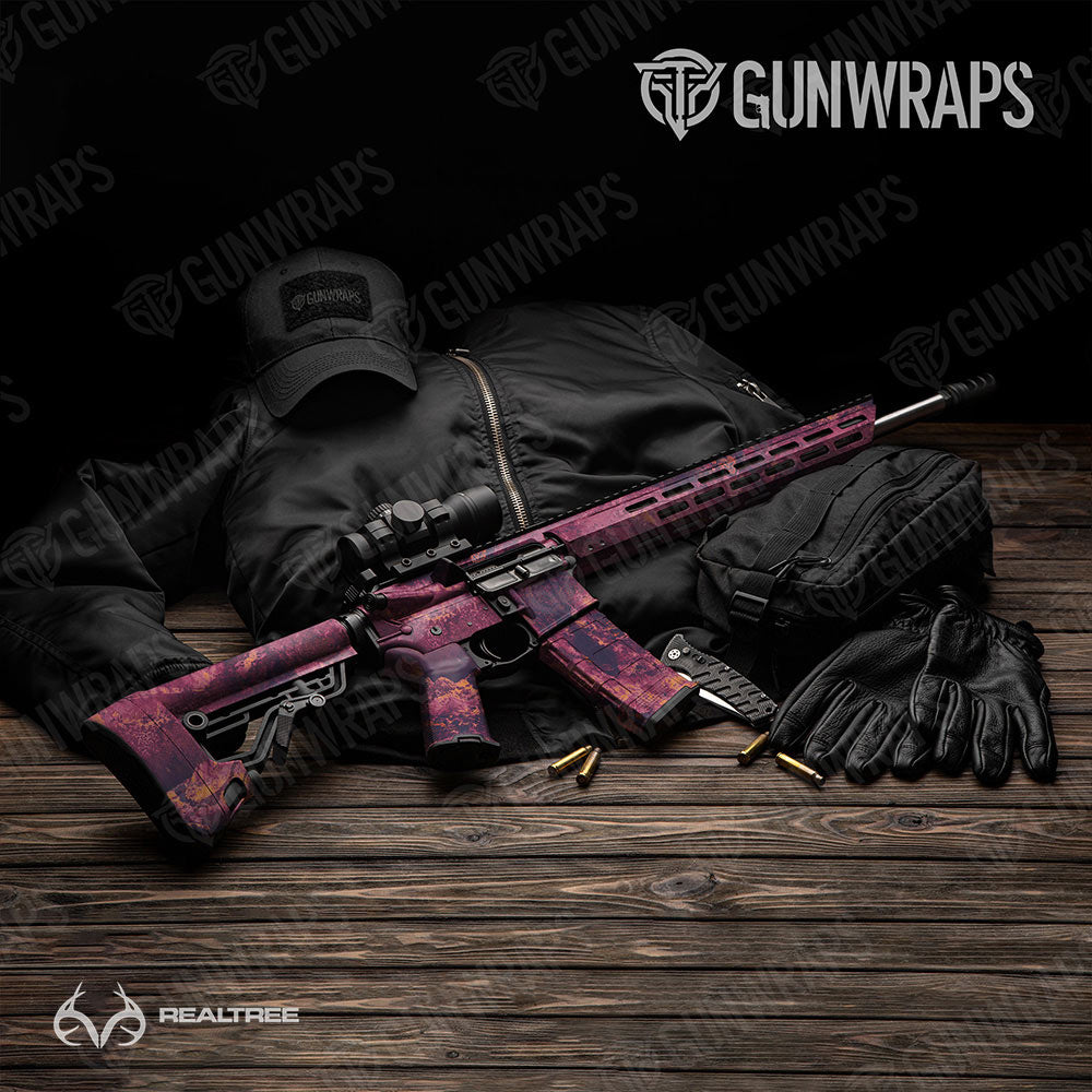 Realtree XTREME Gothic Grape Gun Skin Vinyl Wrap