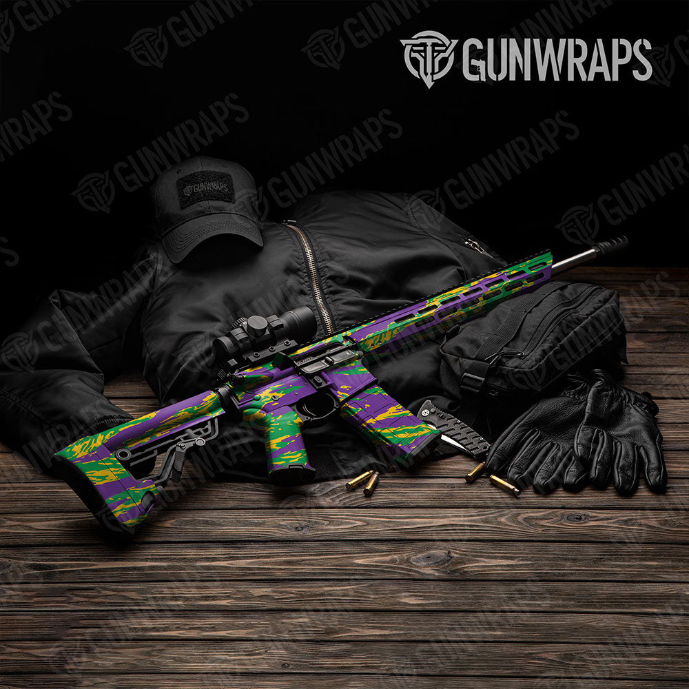 Vietnam Tiger Stripe Mardi Gras Gun Skin Vinyl Wrap