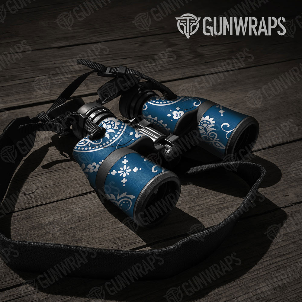 Bandana Blue And White Gun Skin Vinyl Wrap