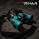 Bandana Tiffany Blue And Black Gun Skin Vinyl Wrap