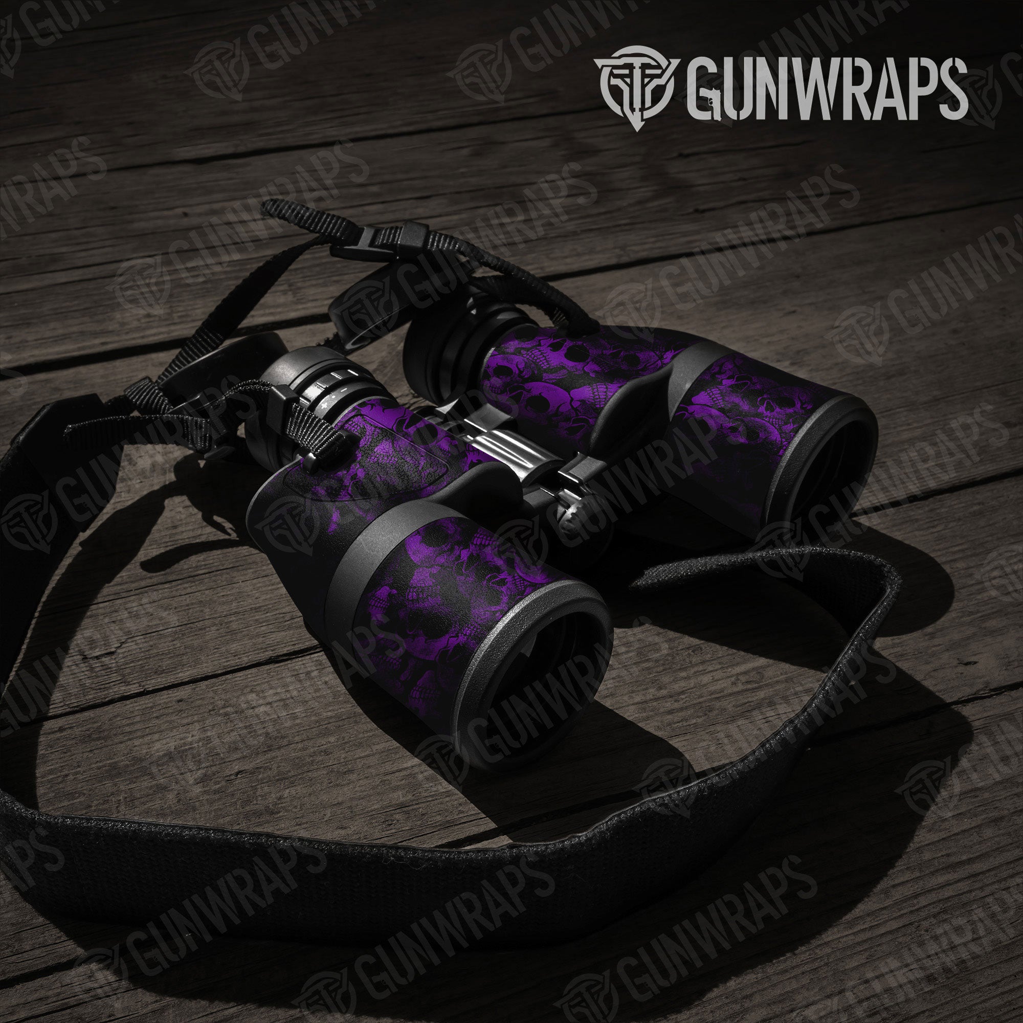 Skull Purple Gun Skin Vinyl Wrap