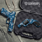 Bandana Blue And White Gun Skin Vinyl Wrap