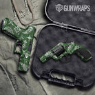 Bandana Green And White Gun Skin Vinyl Wrap