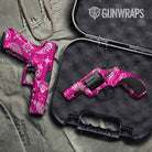 Bandana Magenta And White Gun Skin Vinyl Wrap