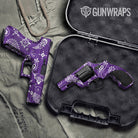 Bandana Purple And White Gun Skin Vinyl Wrap