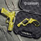 Bandana Yellow And White Gun Skin Vinyl Wrap
