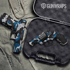 Classic Blue Tiger Gun Skin Vinyl Wrap