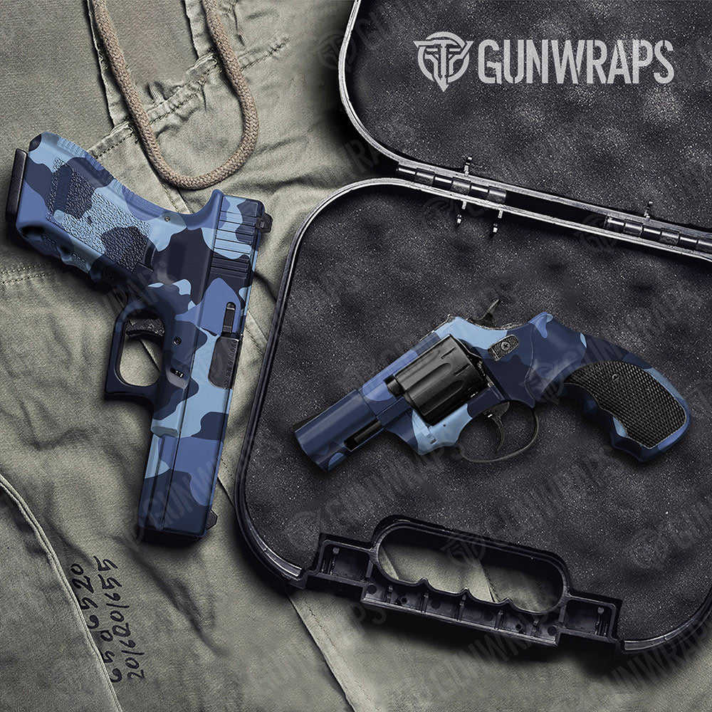 Cumulus Blue Urban Night Gun Skin Vinyl Wrap